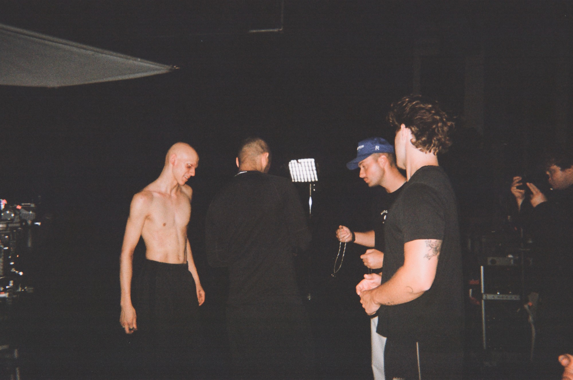 The crew on set